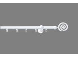 Innenlaufschiene GOOD LIFE "Espiral" Gr. 3, weiß, L:160cm Ø:20mm, Aluminium, Metall, Gardinenstangen, Innenlaufschiene