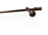 Gardinenstange GARESA "PANDRI", braun (nussbaum), L:100cm Ø:20mm, Holzwerkstoff, Gardinenstangen, Gardinenstange, Vorhanggarnitur, verlängerbar, gerader Knopf mit Ausschnitt