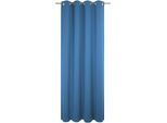 Vorhang WIRTH "Dim out", blau, B:142cm H:295cm, Polyester, Gardinen, Vorhang, nach Maß