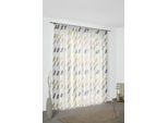 Vorhang WIRTH "Bray" Gr. 4, grün, B:132cm H:245cm, Jacquard, Baumwolle, Polyester, Gardinen, Vorhang