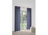 Vorhang WIRTH "Sepino" Gr. 5, blau, B:132cm H:255cm, Jacquard, Obermaterial: 75% Polyester, 25% Baumwolle, Gardinen, Vorhang