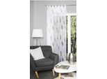 Gardine HOME WOHNIDEEN "PAOLO", grau (stein), B:140cm H:245cm, Voile, Obermaterial: 100% Polyester, Gardinen, Gardine, halbtransparent