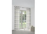 Vorhang WIRTH "Kairo" Gr. 5, beige (natur), B:132cm H:255cm, Jacquard, Baumwolle, Polyester, Gardinen, Vorhang