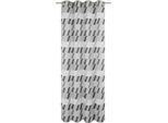 Vorhang WIRTH "Bray" Gr. 2, grau (dunkelgrau), B:132cm H:175cm, Jacquard, Baumwolle, Polyester, Gardinen, Vorhang