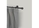 Gardinenstange GARESA "ESPERANCA", schwarz, L:130cm Ø:16mm, Metall, Gardinenstangen, Gardinenstange, rustikale Vorhanggarnitur, verlängerbar, Eisen, Endk. Kugel, m. Ringe