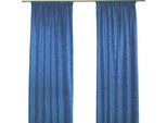 Vorhang WIRTH "B-Holmsund" Gr. 3, blau (royalblau), B:132cm H:180cm, Chenille, Polyacryl, Gardinen, Vorhang