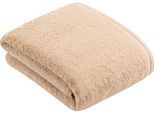 Badetuch VOSSEN "Vegan Life", beige (tibet), B:100cm L:150cm, Webfrottier, Obermaterial: 100% Baumwolle, Handtücher, Badetuch, 100% vegan