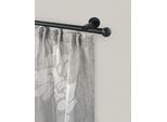 Gardinenstange GARESA "ORNELLA", schwarz, L:130cm Ø:20mm, Aluminium, Gardinenstangen, Gardinenstange, Vorhanggarnitur, einfache Montage, verlängerbar, Wandmontage, Kugel
