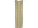 Vorhang WIRTH "Westport" Gr. 2, beige, B:132cm H:175cm, Jacquard, Polyester, Gardinen, Vorhang