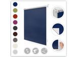 Seitenzugrollo LICHTBLICK ORIGINAL "Klemmfix Hitzeschutz" Gr. 14, blau (blau, blau), B:85cm H:150cm, Polyester, Rollos, Seitenzugrollo, mit Thermobeschichtung, Topseller