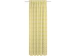 Vorhang ADAM "Romantic Puligny Light" Gr. 4, gelb, B:142cm H:245cm, Jacquard, Baumwolle, Gardinen, Vorhang, aus 100% Bio-Baumwolle