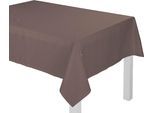 Tischdecke ADAM "Uni Collection" Gr. 5, braun (dunkelbraun), B:145cm L:250cm, Bio-Baumwolle, Tischdecken, Tischdecke, aus 100% Bio-Baumwolle