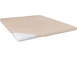 Spannbettlaken PRIMERA "Elasthan-Feinjersey Topper", beige (düne), 1 Stk., Jersey-Elasthan, 140-160x200-220 10cm, Jersey-Elasthan, Obermaterial: 95% Baumwolle, 5% Elasthan, Bettlaken, Spannbettlaken, Aus 95% gekämmter Baumwolle und 5% Elastan