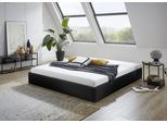 Polsterbett "Osaka", schwarz, B:185cm L:205cm, Bezug:Kunstleder, 100% Polyurethan, Polsterung: Polsterwatte 100% Polyester, Gestell: Holzwerkstoff, WESTFALIA SCHLAFKOMFORT, Betten, Polsterbett, auch ohne Matratze erhältlich oder in H2,H3 und H4 erhältich