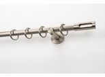Gardinenstange GARESA "EASY", gold (aluminiumfarben, nickelfarben), B:65cm L:440cm Ø:20mm, Aluminium, Gardinenstangen, Gardinenstange, Vorhanggarnitur, verlängerbar, Endk. M. Ausschnitt, Alu, m. Ringe
