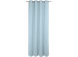 Vorhang WIRTH "Newbury" Gr. 3, blau (hellblau), B:130cm H:225cm, Jacquard, Baumwolle, Polyester, Gardinen, Vorhang