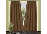 Vorhang WECKBRODT "Sento" Gr. 1, braun (kastanie), B:135cm H:150cm, Baumwolle, Polyester, Gardinen, Vorhang, Baumwolle, blickdicht, matte Struktur, unifarben, Gardine, Store
