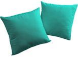Dekokissen ADAM "Uni Collection", blau (petrol, unifarben), B:40cm L:40cm, Baumwolle, Dekokissen_Sitzkissen_Kissenhüllen, Dekokissen, im Uni Design, Kissenhülle ohne Füllung, 1 Stück