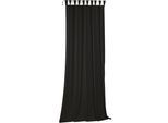 Vorhang WIRTH "Newbury", schwarz, B:130cm H:225cm, Baumwolle, Polyester, Gardinen, Vorhang, nach Maß