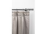 Gardinenstange GARESA "EASY", grau (chromfarben), L:230cm Ø:20mm, Aluminium, Gardinenstangen, Gardinenstange, Vorhanggarnitur, verlängerbar, Wandmont., Endkappe, Alu, mit Ringe