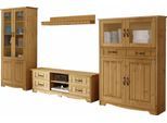 Wohnwand OTTO HOME "Trinidad", beige (natur, geölt), Kastenmöbel-Sets, Wohnwand, Set aus 1 Vitrine, 1 Lowboard, 1 Highboard, 1 Wandboard