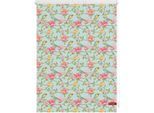 Seitenzugrollo LICHTBLICK ORIGINAL "Rollo Klemmfix, ohne Bohren, Verdunkelung, Birds - Grün Pink", grün (grün, pink, weiß), B:150cm H:80cm, Polyester, Rollos, Seitenzugrollo