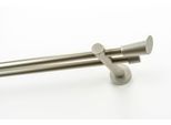 Gardinenstange GARESA "MOLIS", silber (mattchromfarben), L:370cm Ø:20mm, Holzwerkstoff, Metall, Gardinenstangen, Gardinenstange, Vorhanggarnitur, verlängerbar, Wandmontage, Keil, ohne Ringe