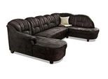 Wohnlandschaft HOME AFFAIRE "Budapest, viel Platz, Breite 288cm, zeitlos und elegant, U-Form", schwarz, B:288cm H:84cm T:80cm, Sofas, Wohnlandschaft, wahlweise mit Bettfunktion