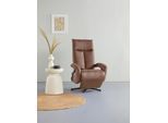 TV-Sessel SIT & MORE "Tycoon", braun (haselnuss), B:74cm H:112cm T:82cm, 100% Polyester, Sessel, TV-Sessel, wahlweise manuell, mit zwei Motoren oder mit Akku oder mit 2 Motoren
