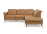 Ecksofa SIT & MORE "Romero L-Form", braun (cognac), B:250cm H:91cm T:220cm, 100% Polyester, Sofas, Ecksofa, wahlweise mit oder ohne TV-Funktion, Bettfunktion, Bettkasten