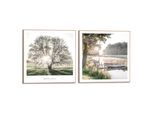 Poster REINDERS "Nature Vibe", grün (farbe bild(er): grün), B:50cm H:50cm T:1,6cm, Bilder, Poster, Home Office - Grün - MDF - Landschaften - 50x50 cm