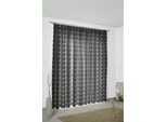 Vorhang WIRTH "FELINO" Gr. 3, grau, B:132cm H:225cm, Jacquard, Baumwolle, Polyester, Gardinen, Vorhang