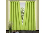 Vorhang WECKBRODT "Sento" Gr. 4, grün, B:135cm H:245cm, Baumwolle, Polyester, Gardinen, Vorhang, Baumwolle, blickdicht, matte Struktur, unifarben, Gardine, Store