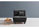 Schlafsofa ELL + ELL "Tilda", schwarz, B:85cm H:90cm T:100cm, 100% Polyester, Sofas, Schlafsofa, Breite 85 cm, inkl. 1 Zierkissen