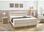 Boxspringbett JOCKENHÖFER GRUPPE "Nika erhältlich in der Größe 180x200cm", grau (beige 444, 17), B:197cm L:219cm, Bezug Bett: Microfaser (100% Polyester);Topper und Matratzenspiegel: 100% Polyester, Komplettbetten, Boxspringbett, mit Bettkasten, 7-Zonen-Matratze, Topper, mehrere Härtegrade wählbar