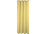 Vorhang ADAM "Uni Collection light", gelb, B:142cm H:365cm, Baumwolle (Bio-Baumwolle), Gardinen, Vorhang, aus 100% Bio-Baumwolle