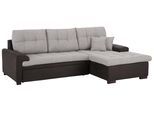 Ecksofa HOME AFFAIRE "Föhr L-Form", grau (schwarz, hellgrau), B:247cm H:75cm T:155cm, 100% Polyester Luxus-Microfaser/Struktur;100% Polyester PRIMABELLE/Webstoff;100% Polyester Melrose/Struktur grob, Sofas, Ecksofa, wahlweise mit Bettfunktion
