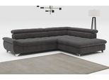 Ecksofa COTTA "Gemini L-Form, B: 312 cm", braun (mud), B:312cm T:234cm, Sofas, Ecksofa, mit Kopfteilverstellung, optional Bettfunktion