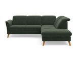 Ecksofa SIT & MORE "Romero L-Form", grün (jungle), B:250cm H:91cm T:220cm, 90% Polyester 10%Polyamid, Sofas, Ecksofa, wahlweise mit oder ohne TV-Funktion, Bettfunktion, Bettkasten
