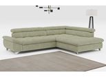 Ecksofa COTTA "Gemini L-Form, B: 312 cm", grün, B:312cm T:234cm, Sofas, Ecksofa, mit Kopfteilverstellung, optional Bettfunktion