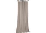 Vorhang WIRTH "Sunday", braun, B:142cm H:345cm, Jacquard, Baumwolle, Polyester, Gardinen, Vorhang, nach Maß