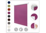 Seitenzugrollo LICHTBLICK ORIGINAL "Klemmfix Hitzeschutz" Gr. 13, pink (fuchsia, fuchsia), B:75cm H:150cm, Polyester, Rollos, Seitenzugrollo, mit Thermobeschichtung