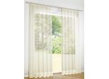Gardine HEINE HOME Gr. 3, weiß (sanftes weiß), B:140cm H:225cm, Polyester, Gardinen, Gardine