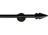 Gardinenstange GARESA "SPYRNA", schwarz, L:100cm Ø:16mm, Holzwerkstoff, Metall, Gardinenstangen, Gardinenstange, Vorhanggarnitur, verlängerbar, Spitze, ohne Ringe