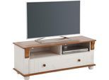 TV-Board OTTO HOME "Adele", weiß (weiß, kirschbaumfarben), B:120cm H:45cm T:40cm, Sideboards, TV-Board, Breite 120 cm, mit Schublade, aus massiver Kiefer, FSC