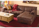 Ecksofa HOME AFFAIRE "Falk klare Linien, elegant und zeitlos, L-Form", braun (mocca), B:262cm H:77cm T:159cm, Sofas, Ecksofa, mit Federkern und wahlweise mit Bettfunktion