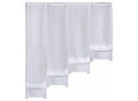 Scheibengardine WECKBRODT "Selina" Gr. 3, silber (silberfarben), B:122cm H:120cm, Voile, Polyester, Gardinen, Scheibengardine, Hochraff, Gardine, Voile, echte Stickerei, transparent, Store