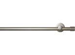 Gardinenstange GARESA "SEFRA", grau (nickelfarben), L:380cm Ø:16mm, Aluminium, Gardinenstangen, Gardinenstange, Vorhanggarnitur,Innenlaufgarnitur, verlängerbar, Endknopf Kappe