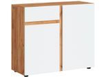 Sideboard HOME AFFAIRE "Morongo", eiche kraft gold, weiß alpin, B:100,4cm H:86cm T:39,6cm, Holzwerkstoff, MDF, Sideboards, Sideboard, Breite ca. 100 cm