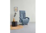 TV-Sessel SIT & MORE "Tycoon", blau (hellblau), B:74cm H:117cm T:85cm, 98% Polyester 2% Polyamid, Sessel, TV-Sessel, wahlweise manuell, mit zwei Motoren oder mit Akku oder mit 2 Motoren